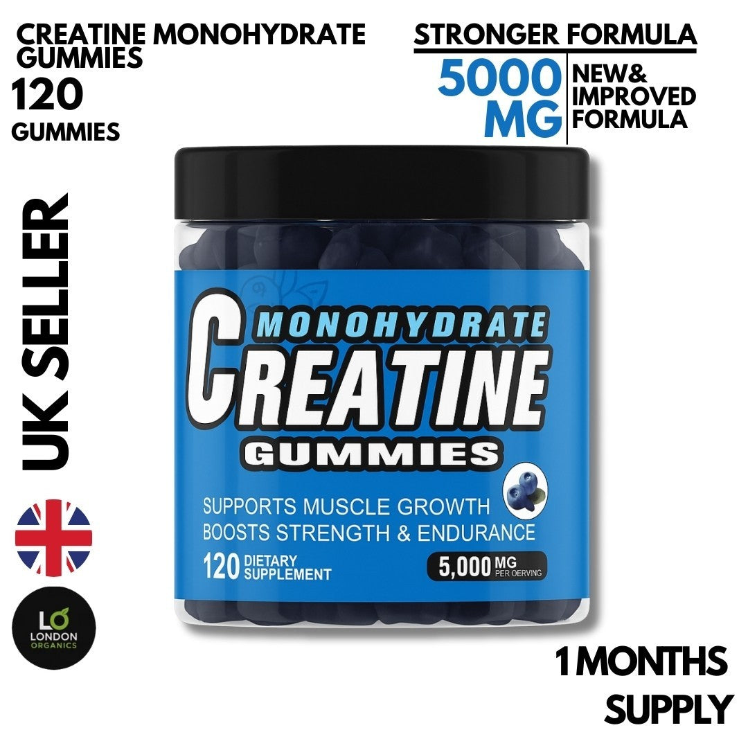 Creatine Monohydrate Gummies 5000Mg – Muscle Growth, Strength, Energy, UK Seller